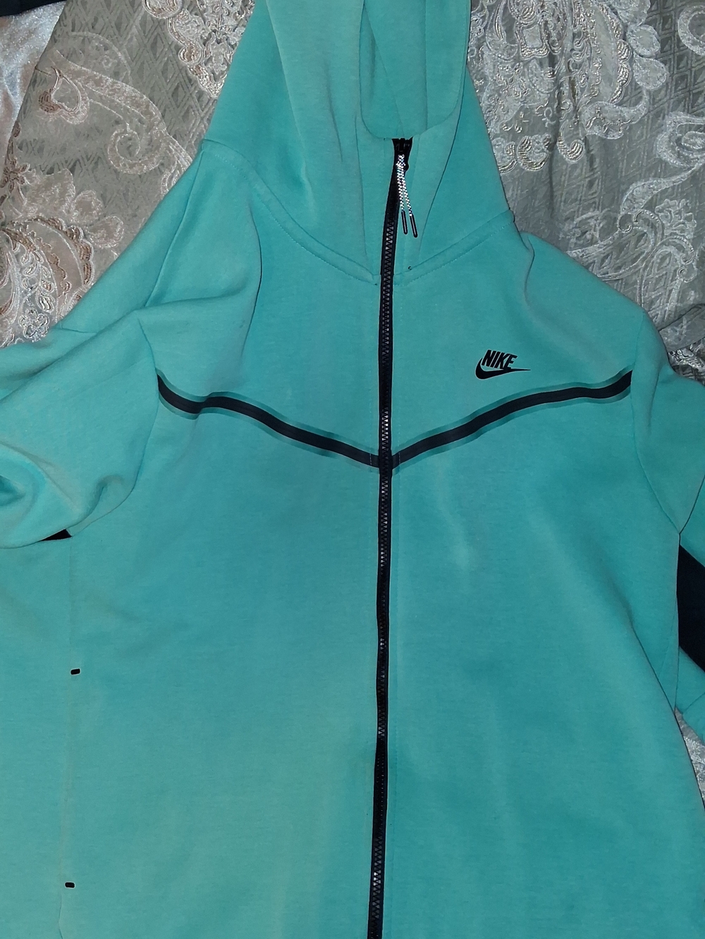 Nike Men's Teal Zip-Up Hoodie Jacket